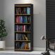 Livreiro com 5 Nichos Trindade Preto Acetinado Cinamomo