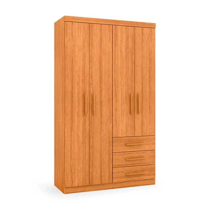Guarda-roupa Solteiro Advantage 4 Portas 3 Gavetas Freijó
