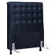 Cabeceira Cama Box Solteiro Ciara 90cm Botonê com Frame Suede Azul Marinho - Desk Design