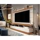 Rack com Painel Vivare Off White com Freijó - Germai Móveis
