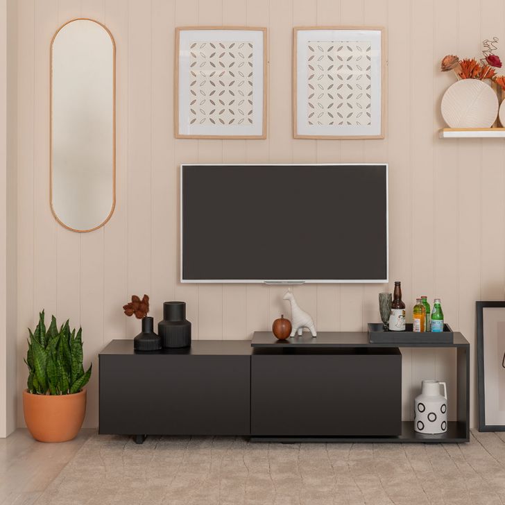 Rack Viga 2 PT Preto 160 cm