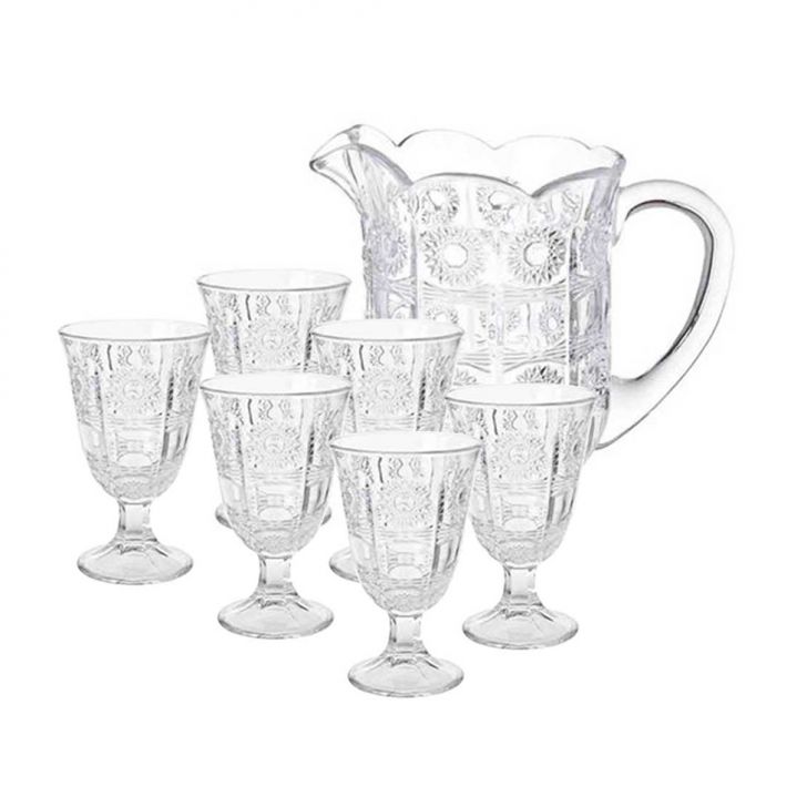 Conjunto De Jarra E Copos De Vidro Stars 1,4 L