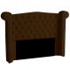 Cabeceira Solteiro 100cm Decorativa Ayla Veludo Marrom - Montanaris Decor