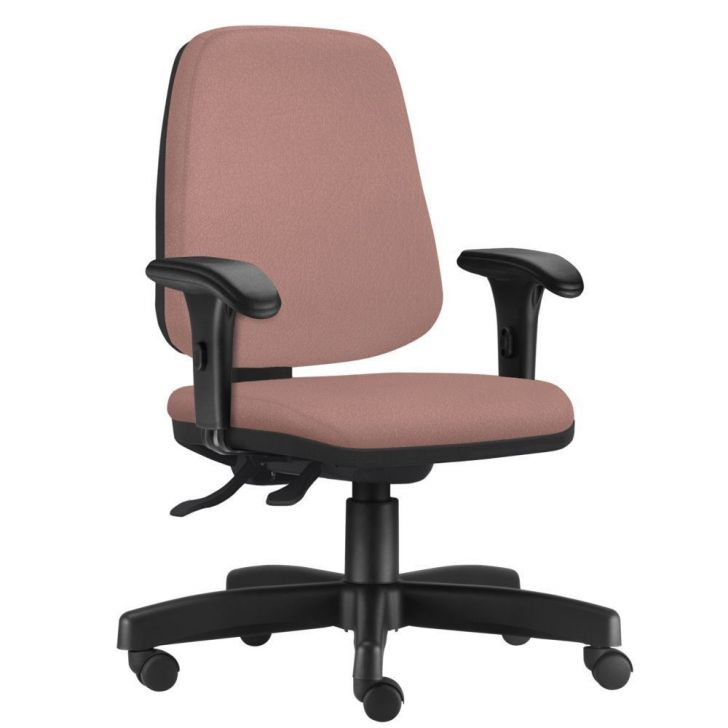 Cadeira Giratória Job L02 Diretor Executiva Suede Rosê - Lyam Decor