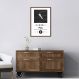 Quadro Gênero Musical Pop 100x70 Caixa Marrom Branco