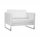 Poltrona Decorativa Julia 106cm Corano Branco - Gran Belo
