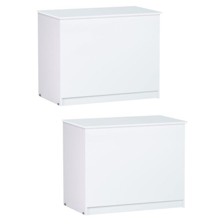 Kit 2 Baús Multiuso Amanda Branco - AJL Móveis