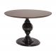 Mesa de Apoio Decorativa Vênus 90x76 Preta/Imbuía G71 - Gran Belo