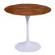 Mesa Saarinen Redonda Pau Ferro 150cm - Base Branca
