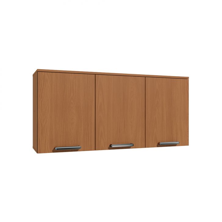 Armário Aéreo Linna 3 Portas Canela 120 cm