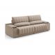 Sofá 3 Lugares Retrátil e Reclinável Murano com Porta-Copos Velosuede Capuccino 200 cm