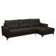 Image of Sofá 5 Lugares Heros com Chaise Direito Veludo Marrom FE691UP64DZZMOB