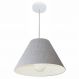Pendente Cone Md-4078 Cúpula em Tecido 25-40x15cm Rústico Cinza - Bivolt
