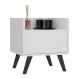 Gabinete Armário Banheiro 40cm Retrô Multimóveis V5037 Branco/Preto