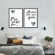 Quadro Casal Ser seu Par 122x86 2-86x60 Caixa Preto