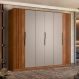 Image of Guarda-Roupa Casal Atrice com Detalhe Ripado 6 Portas 6 Gavetas Nogueira e Nude MO895CL64BYPMOB