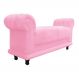 Recamier Barcelona Namoradeira Suede Rosa Bebê - D'Rossi