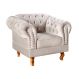 Poltrona Chesterfield Duque Dom Pedro Com Capitonê - Bege