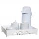 Kit Higiene Provence Com 5 Peças Quarto Bebê Menina Menino