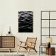 Quadro Black Ocean 100x70 Filete Marfim