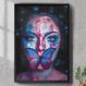 Quadro Decorativo Mulher Pintura Borboleta Abstrato-34x49Cm