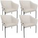Kit 4 Cadeiras Para Sala de Jantar Estar Living Olívia L02 Linho Cru - Lyam Decor