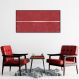 Quadro Vermelho Linha Minimalista 120x60 Filete Preto