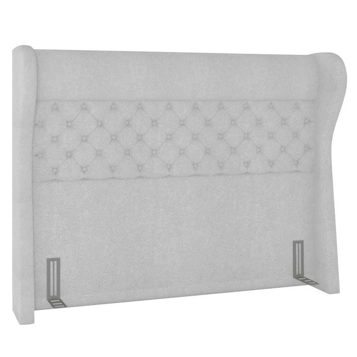 Cabeceira Cama Box Casal King 195cm Trinidad P02 Boucle Branco - Mpozenato