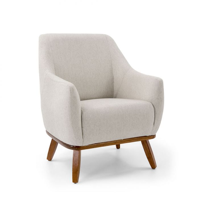 Poltrona Paloma Poliéster Creme
