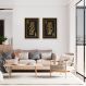 Quadro Rei e Rainha Carta Gold 142x100 2-100x70 Caixa Marfim