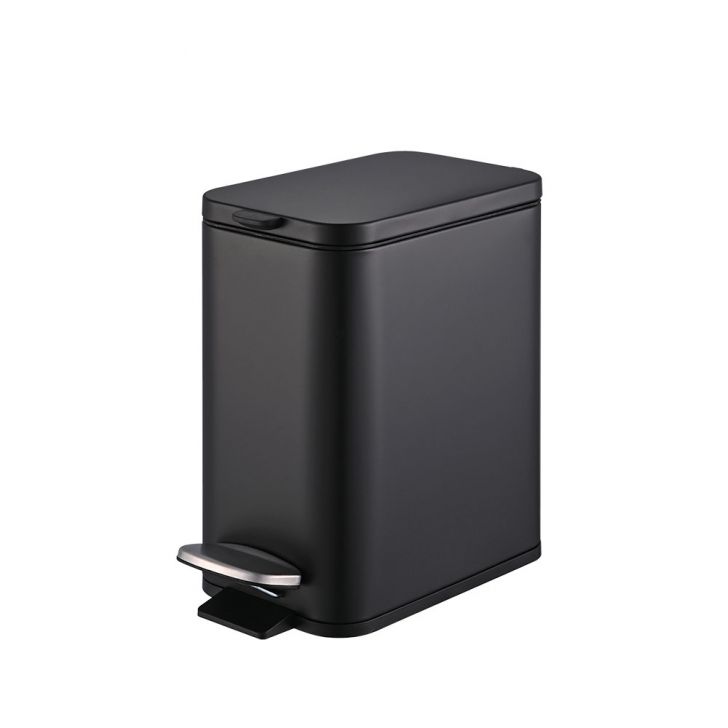 Lixeira com Pedal e Balde Frame Preto 5 L