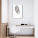 Quadro Mulher Negra em Linhas 60x43 Filete Marrom