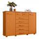Cômoda Quarto Fontana com 7 Gavetas e 2 Portas Cinamomo