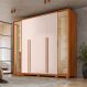 Image of Guarda-Roupa Casal Com Espelho Reflecta Octavius 6 Portas 6 Gavetas Freijó e Off White MO895CL64EZJMOB