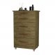 Cômoda Emas 5 Gavetas com 1 Chave – Amendoa Wood – Móveis Primus