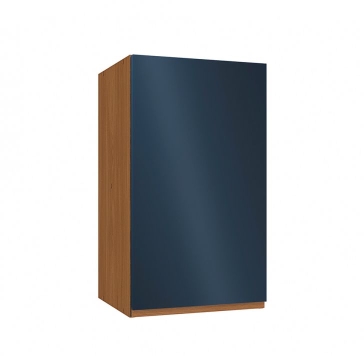 Armário Aéreo Valence 1 Porta Canela e Azul 40  cm