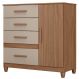 Comoda Venus 4 Gavetas 1 Porta Com Pés 98 cm Carvalho Fendi Friso Moval