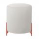 Puff Decorativo Thor Ferro Base Bronze Veludo Bege - Montanaris Decor