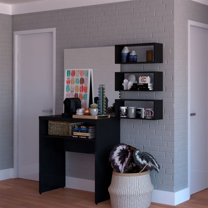 Conjunto com 3 Nichos Meme Preto