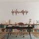 Quadro Escultura Musica Sound Wave 80x29 Marrom