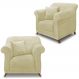 Kit 2 Poltronas Decorativas Retro Polo Suede 1100 Ezz