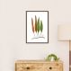 Quadro Botânica Folhas Niphobolus Ingua 60x43 Caixa Marrom