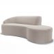 Sofá Living 4 Lugares 300cm Braço Esquerdo Mozart D06 Bouclê Bege - Mpozenato
