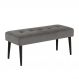 Banco | Banqueta Estofado Theo 1,40m Suede Cinza - Inova Decor