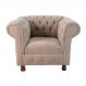 Kit Duas Poltronas Chesterfield Capitone Luis XV Suede Bege / Decoracao, Sala tv estar, barbearia