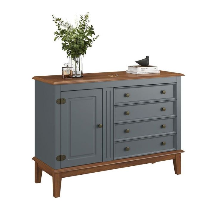 Cômoda 4 Gavetas + 1 Porta  - Cinza