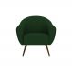 Poltrona Decorativa Sacha Veludo Verde G15 - Gran Belo