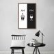 Quadro Cozinha AM PM - Café e Vinho 86x60 Caixa Marrom
