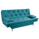 Sofá cama Austria reclinável 3 pocições Suede Azul Turquesa Essencial Estofados