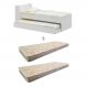 Cama Solteiro Bicama Com 2 Colchões Ditália BB-28 Branco